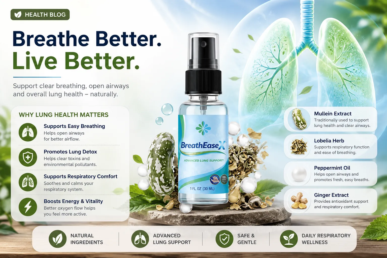 BreatheEaseX daily wellness system